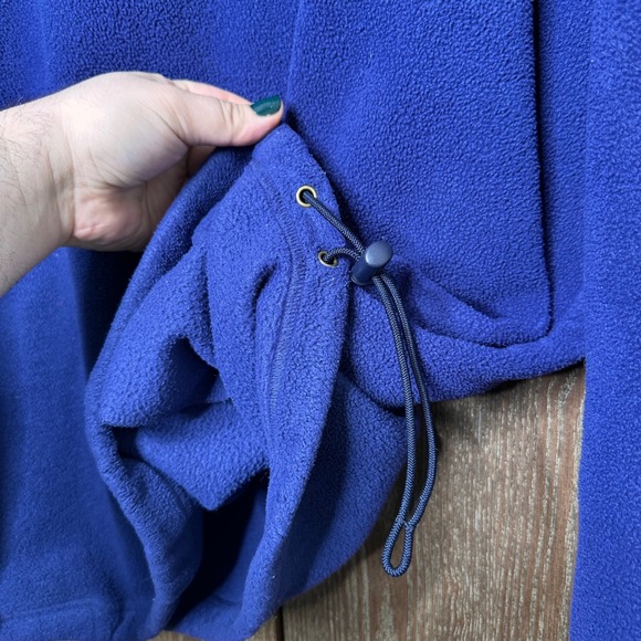 Vtg Gant USA Rugged Fleece Pullover Jacket Blue Embroidered Logo Size Lg Sweater - Picture 8 of 10
